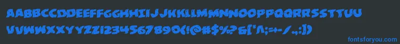 behemuthwarprotal Font – Blue Fonts on Black Background