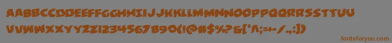 behemuthwarprotal Font – Brown Fonts on Gray Background