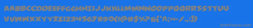 behemuthwarprotal Font – Gray Fonts on Blue Background