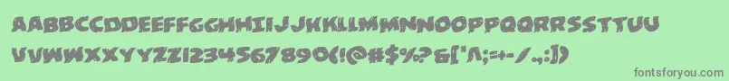 behemuthwarprotal Font – Gray Fonts on Green Background