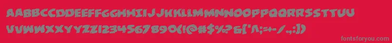 Czcionka behemuthwarprotal – szare czcionki na czerwonym tle