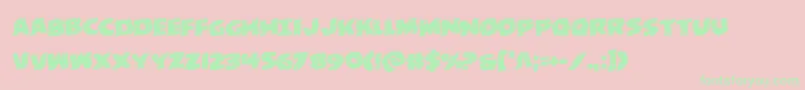 behemuthwarprotal Font – Green Fonts on Pink Background