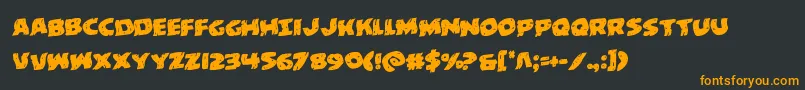 behemuthwarprotal Font – Orange Fonts on Black Background