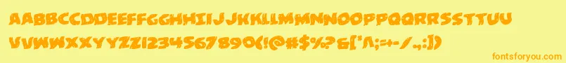 behemuthwarprotal Font – Orange Fonts on Yellow Background