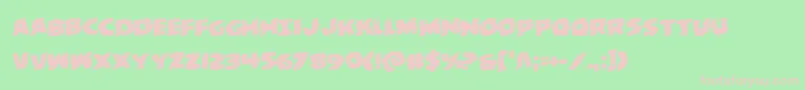 behemuthwarprotal Font – Pink Fonts on Green Background