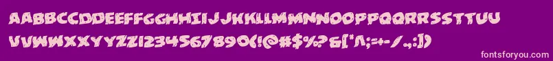 behemuthwarprotal Font – Pink Fonts on Purple Background