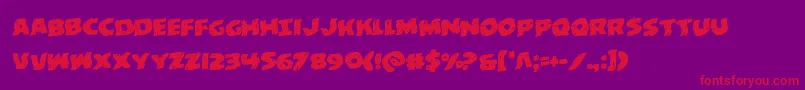 behemuthwarprotal Font – Red Fonts on Purple Background