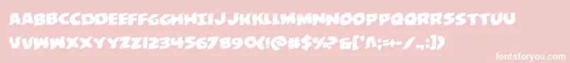 behemuthwarprotal Font – White Fonts on Pink Background