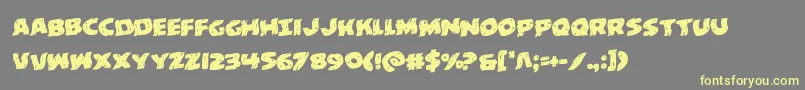 behemuthwarprotal Font – Yellow Fonts on Gray Background