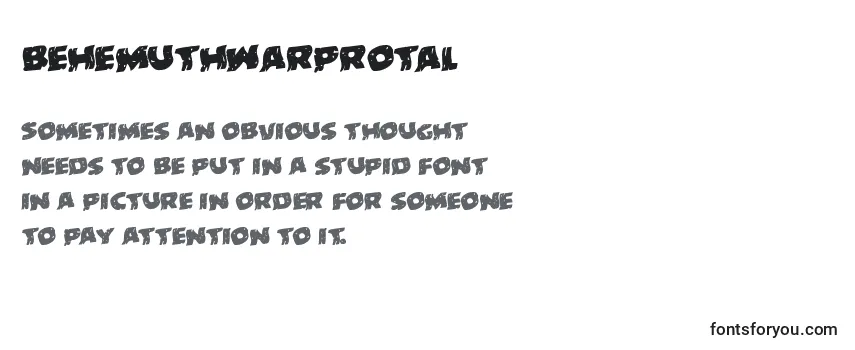 Review of the Behemuthwarprotal Font
