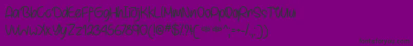 Behind Brown Eyes   Font – Black Fonts on Purple Background
