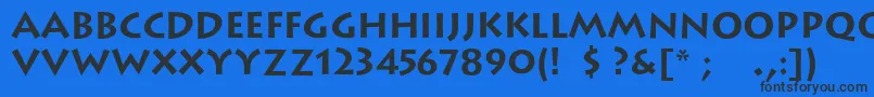 LithoscBold Font – Black Fonts on Blue Background
