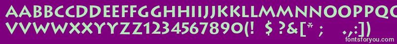 LithoscBold Font – Green Fonts on Purple Background