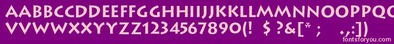 LithoscBold Font – Pink Fonts on Purple Background