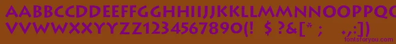 LithoscBold Font – Purple Fonts on Brown Background