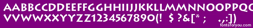 フォントLithoscBold – 紫の背景に白い文字