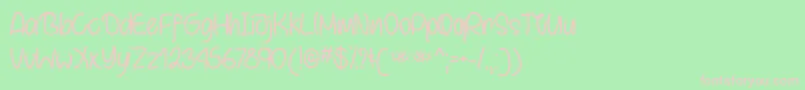 Behind Brown Eyes   Font – Pink Fonts on Green Background