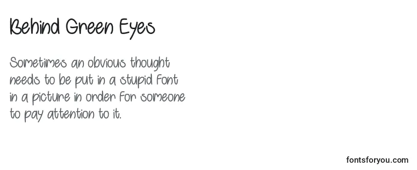 Überblick über die Schriftart Behind Green Eyes  