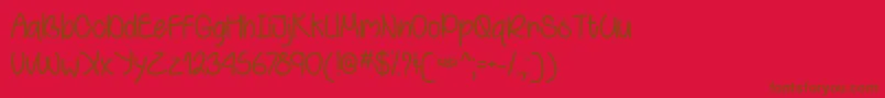 Behind Green Eyes   Font – Brown Fonts on Red Background
