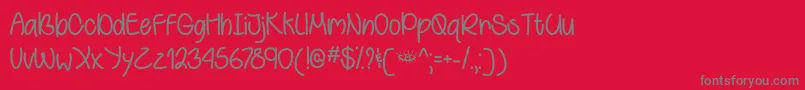 Behind Green Eyes   Font – Gray Fonts on Red Background