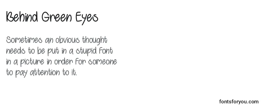 Обзор шрифта Behind Green Eyes   (120972)