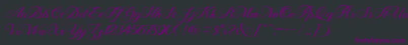 Behind Script Font – Purple Fonts on Black Background
