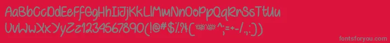 Behind Violet Eyes   Font – Gray Fonts on Red Background