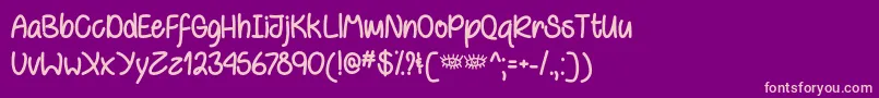 Behind Violet Eyes   Font – Pink Fonts on Purple Background