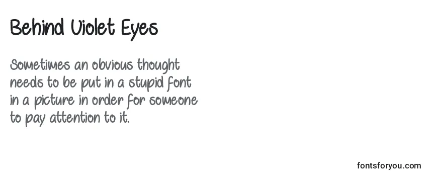 Behind Violet Eyes   Font