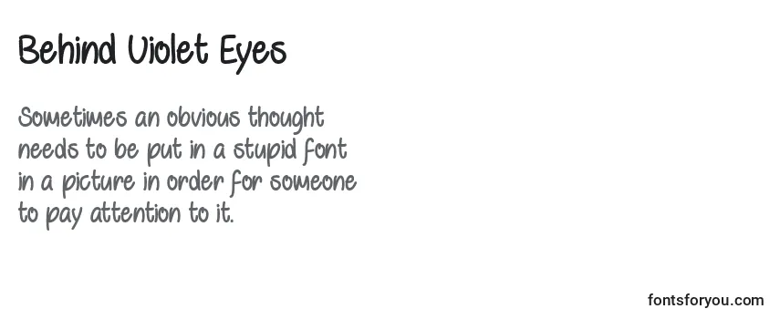 Schriftart Behind Violet Eyes   (120975)