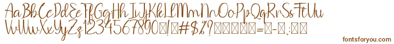 Шрифт BeHodakga – коричневые шрифты на белом фоне