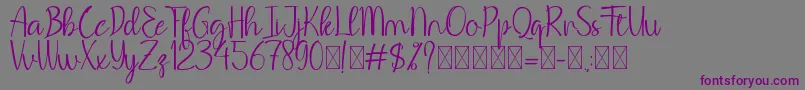 BeHodakga Font – Purple Fonts on Gray Background