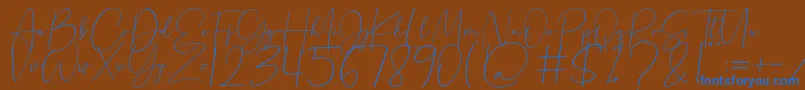 Beholder Font – Blue Fonts on Brown Background