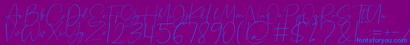 Beholder Font – Blue Fonts on Purple Background