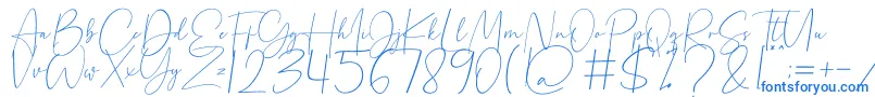 Beholder Font – Blue Fonts on White Background