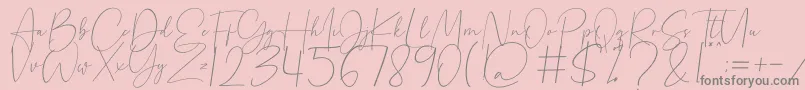 Beholderフォントについての詳細 フォントBeholder – ピンクの背景に灰色の文字