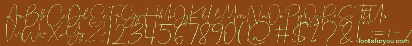 Beholder Font – Green Fonts on Brown Background