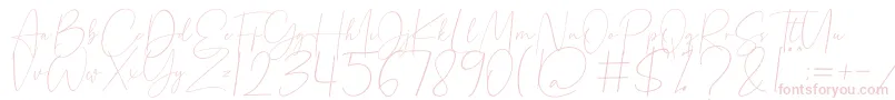 Beholder-Schriftart – Rosa Schriften auf weißem Hintergrund