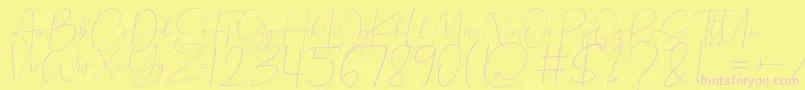 Шрифт Beholder – розовые шрифты на жёлтом фоне