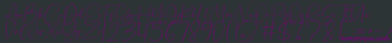 Beholder-Schriftart – Violette Schriften auf schwarzem Hintergrund