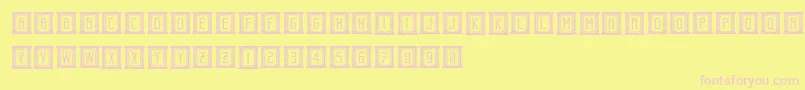 BeholderCapitals Font – Pink Fonts on Yellow Background