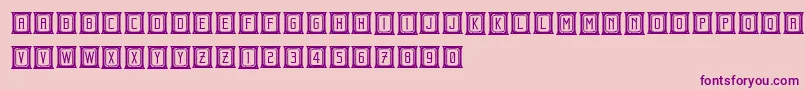 BeholderCapitals Font – Purple Fonts on Pink Background