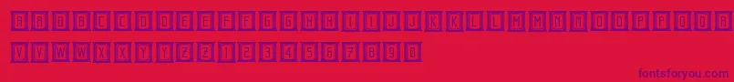 BeholderCapitals Font – Purple Fonts on Red Background