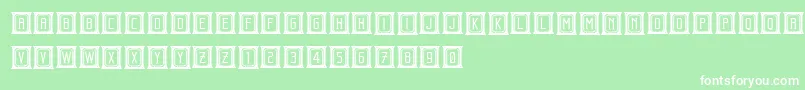 BeholderCapitals Font – White Fonts on Green Background