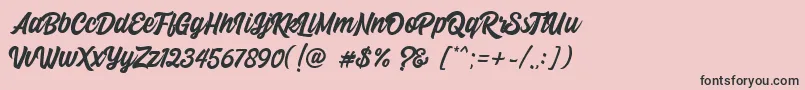Beindog gite Font – Black Fonts on Pink Background