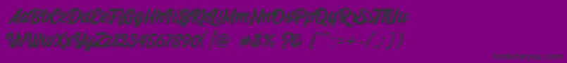 Beindog gite Font – Black Fonts on Purple Background