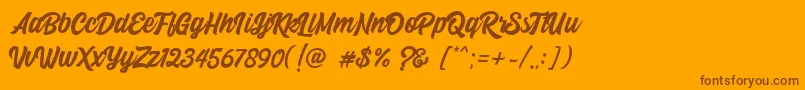 More about Beindog gite Font Beindog gite Font – Brown Fonts on Orange Background