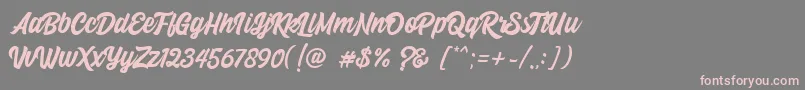 Beindog gite Font – Pink Fonts on Gray Background