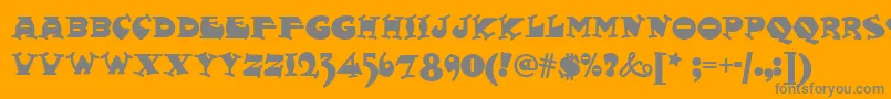 fuente Fatty – Fuentes Grises Sobre Fondo Naranja