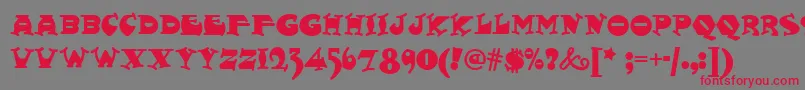 Fatty-Schriftart – Rote Schriften auf grauem Hintergrund